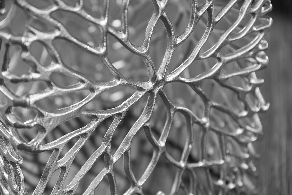 Filigranes Beistelltisch 2er Set ABSTRACT LEAF 45cm silber Handarbeit