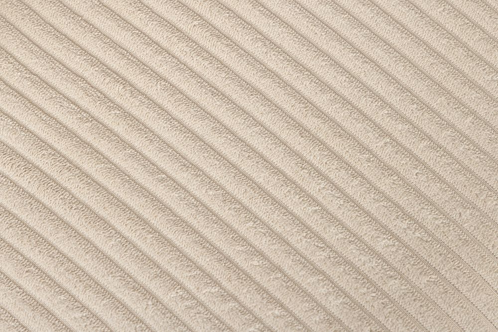 Design Stuhl LYON beige Cord schwarze Metallbeine