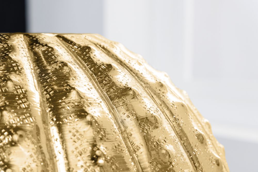 Design Deko Vase ABSTRACT 30cm gold Handarbeit Hammerschlag