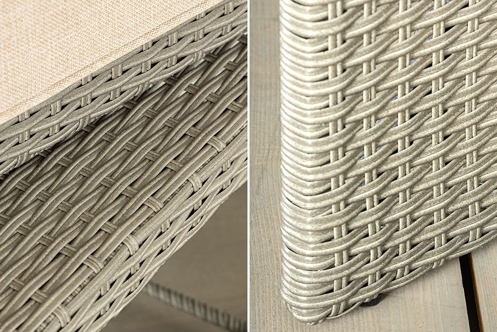 Outdoor Sonneninsel PLAYA LIVING 165cm natur Polyrattan inklusive Kissen Aluminium wetterfest