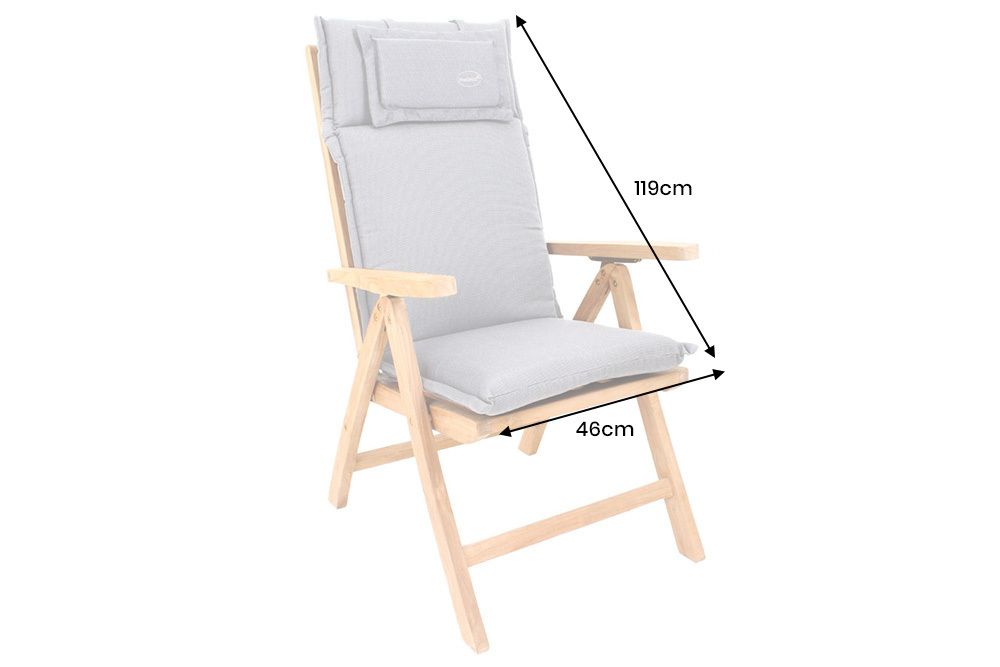 Outdoor Kissen ROG 46x119cm grün Sitzkissen Polster-Auflage für Hochlehner