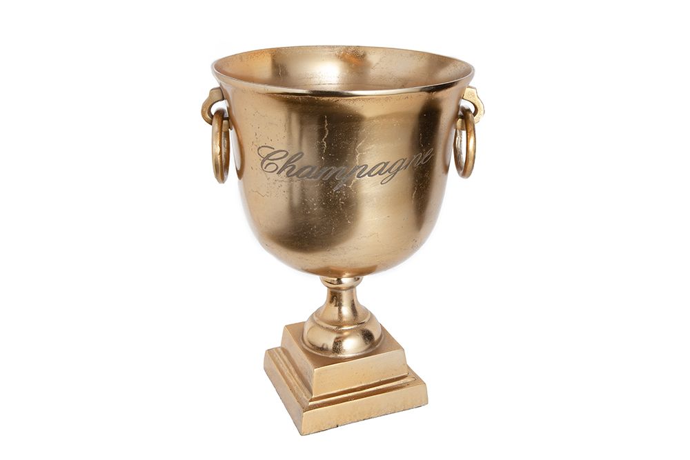 Eleganter Sektkühler CHAMPAGNE 40cm gold Flaschenkühler