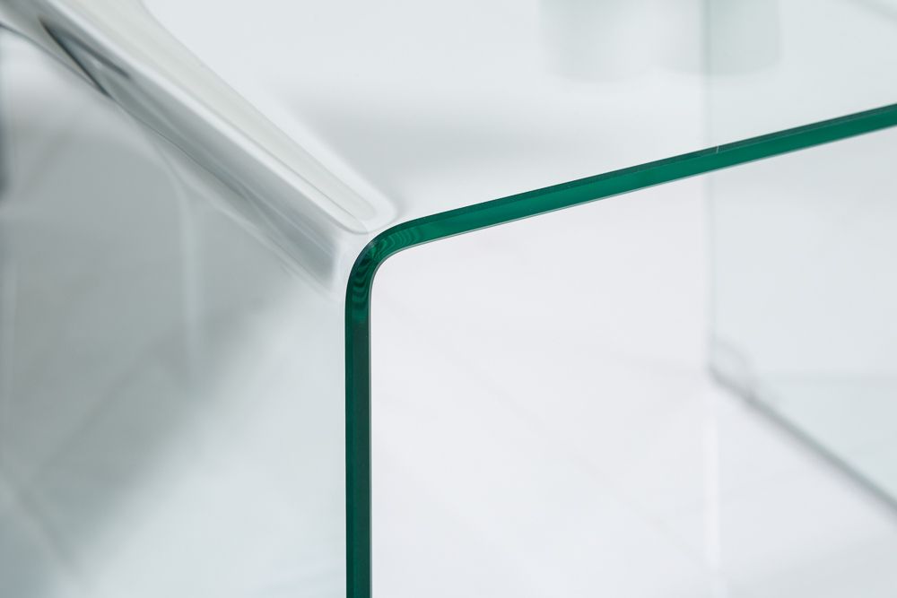 Design 3er Set Glas Couchtisch FANTOME 60cm Beistelltische transparent