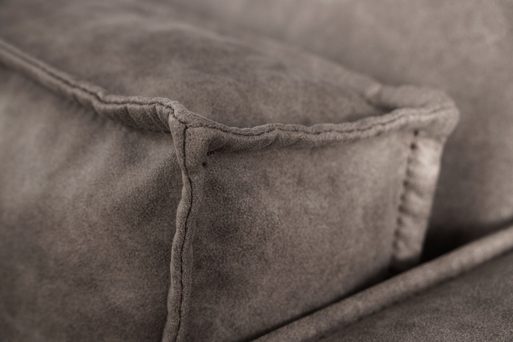 Design 3-Sitzer Sofa BOSSA NOVA 260cm antik dunkelgrau Microfaser Couch Wohnzimmer