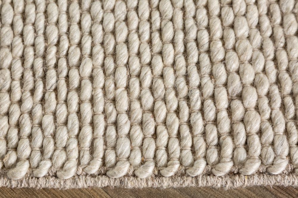 Design Teppich WOOL 240x160cm hellbeige aus Wolle
