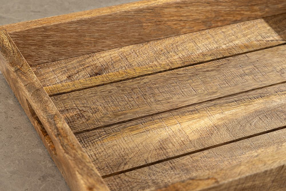 Massives Tablett MAKASSAR 45cm natur Mangoholz