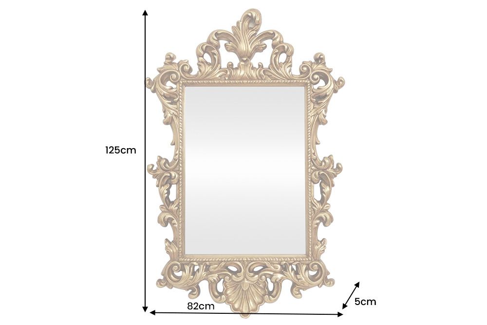Design Wandspiegel OPULENT 125cm gold detailreiche Rahmenverzierung Modern Barock » Jetzt kaufen