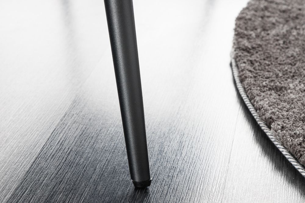 Design Sitzbank BOUTIQUE 100cm dunkelgrau Cord schwarze Metallbeine