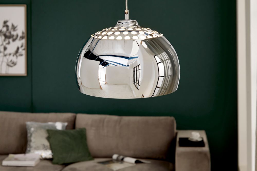 Designer Hängelampe CHROME BALL 32cm chrom Pendelleuchte Modern Design