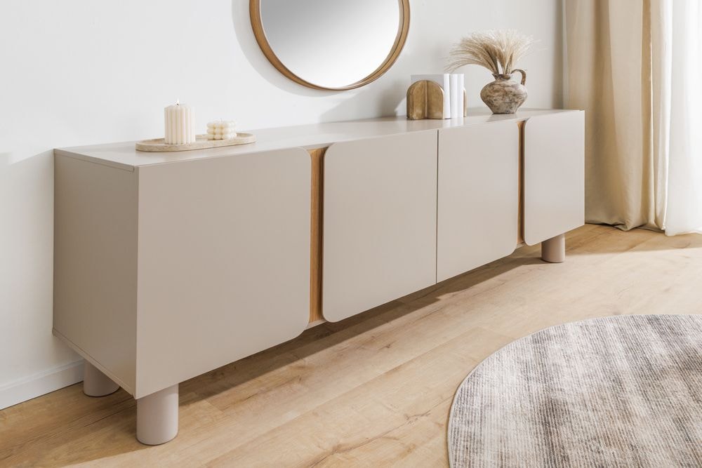 Sideboard COSMO 180cm kaschmir beige Eiche Soft Close Stauraum