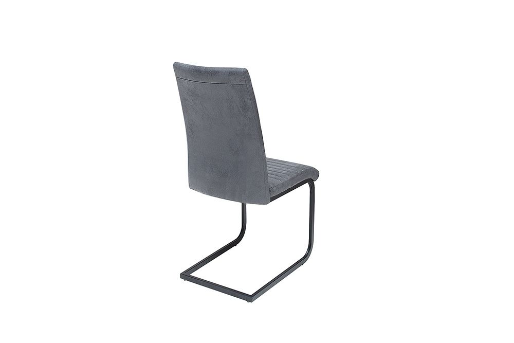Industrial Freischwinger Stuhl APARTMENT antik grau mit Metallgestell