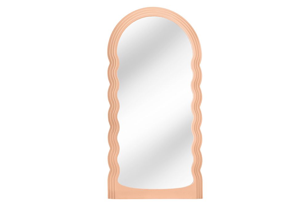 Design Wandspiegel WAVE 160cm apricot Pastell Rundbogen Spiegel