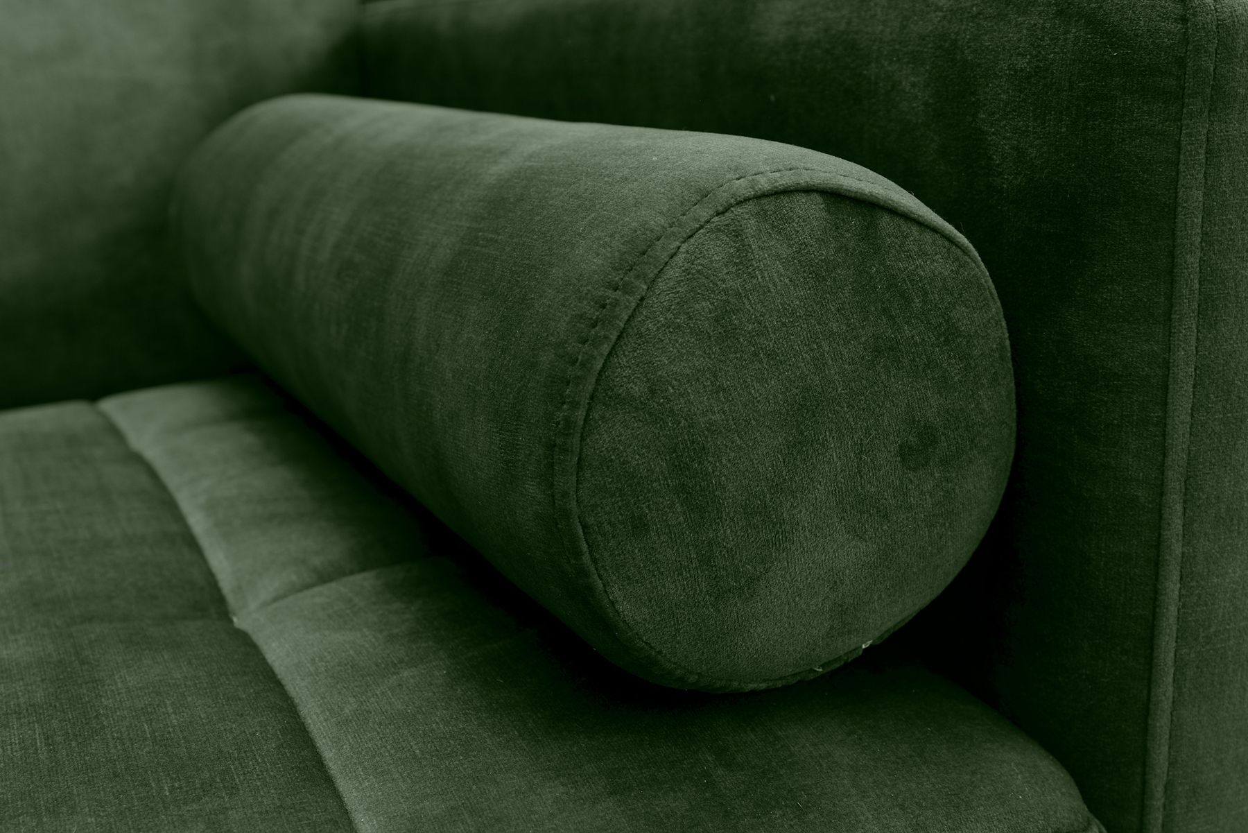 Modernes Schlafsofa COUTURE 200cm grün Microvelours 3-Sitzer Couch mit Schlaffunktion