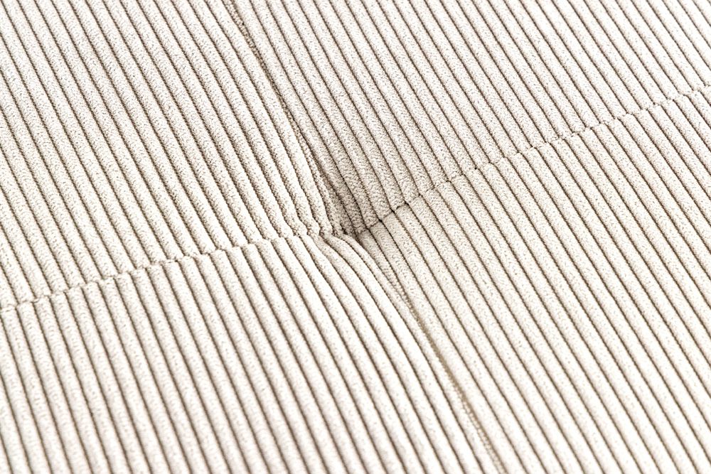 Design Sitzbank BOUTIQUE 100cm beige Cord schwarze Metallbeine Polsterbank