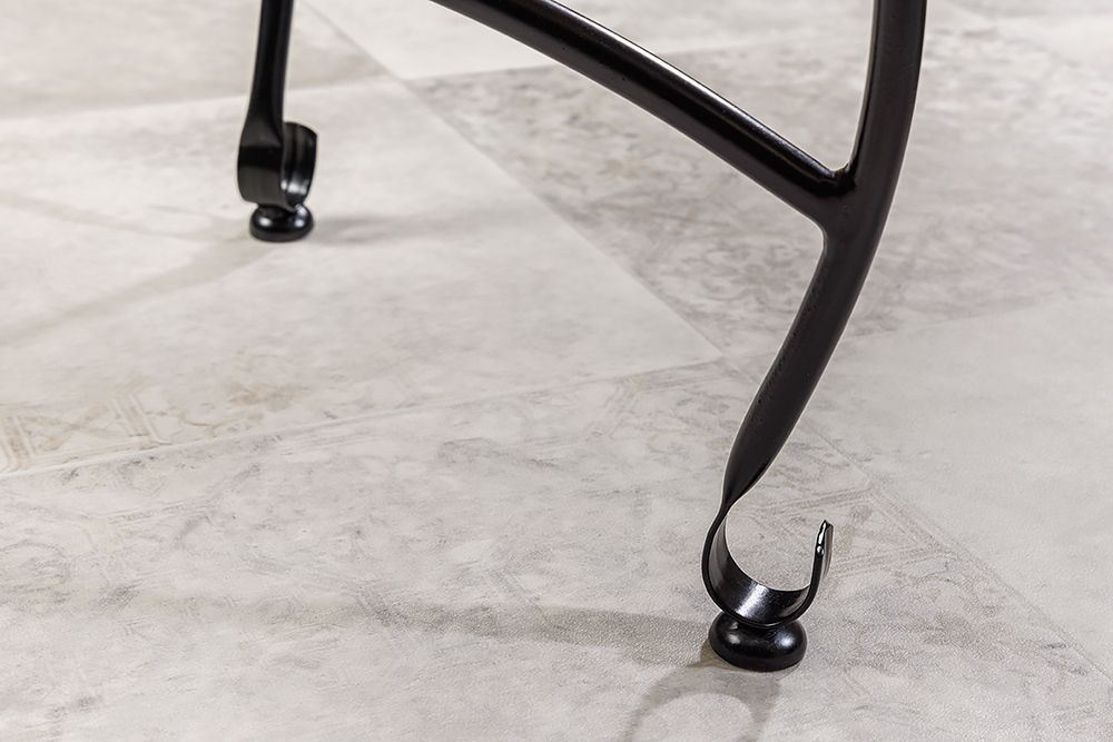 Runder Beistelltisch MARRAKESCH 50cm silber Teetisch abnehmbares Tablett klappbar