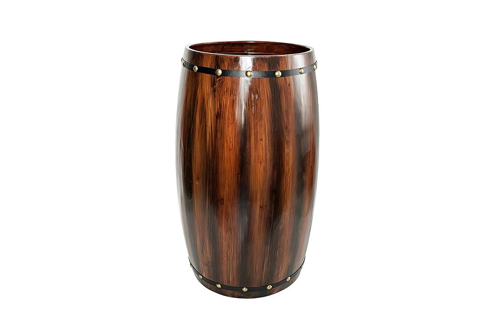 Massives Weinregal BODEGA 80cm coffee braun Pinie Fass-Bartisch für 23 Flaschen