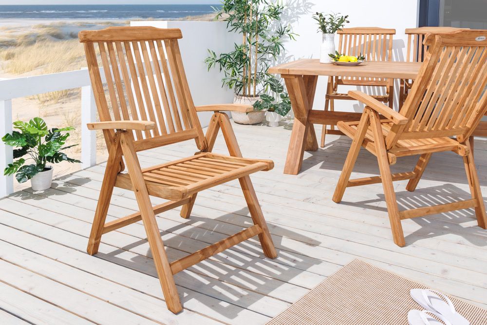 Massiver Gartenstuhl EMPIRE TEAK Teakholz klappbar