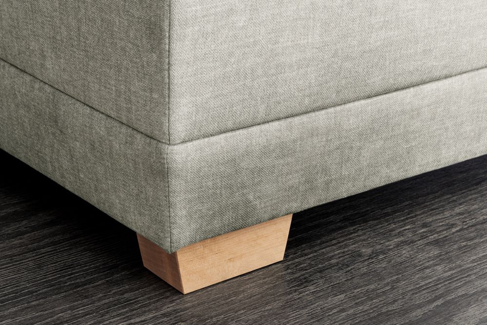 Modernes Ecksofa NORWAY 250cm taupe Vogue Velours Samt Schlafsofa mit Stauraum
