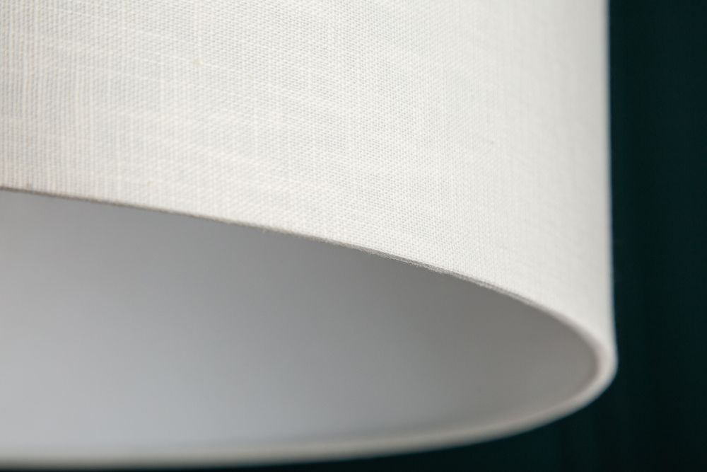 Ausziehbare Bogenlampe LOUNGE DEAL 170-200cm weiß Leinenschirm Stehlampe
