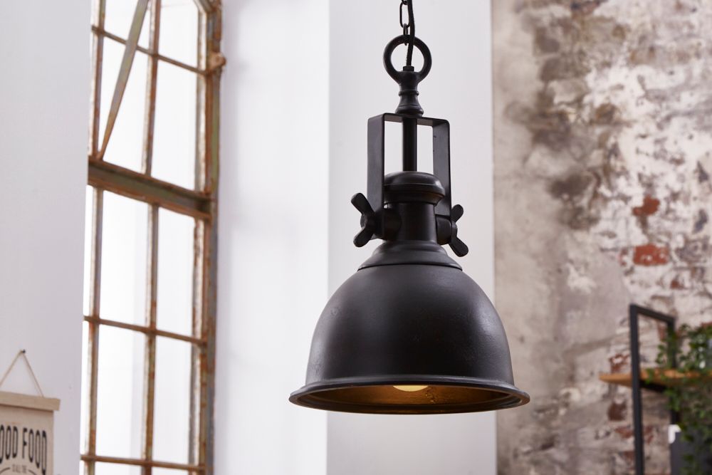 Design Hängelampe INDUSTRIAL 45cm schwarz bronze Industrial Stil