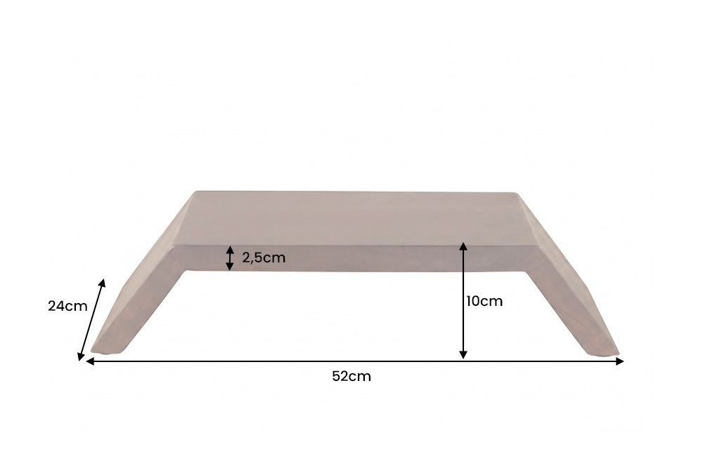 Massiver Monitorständer GATSBY 50cm braun Mangoholz Bildschirmständer Erhöhung