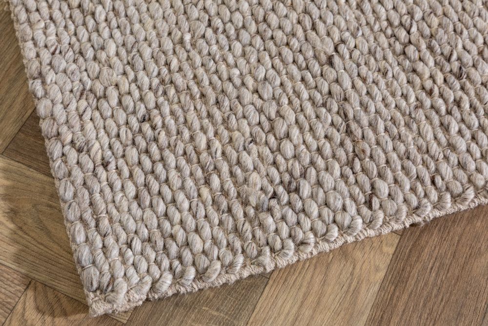 Design Teppich WOOL 240x160cm silbergrau aus Wolle