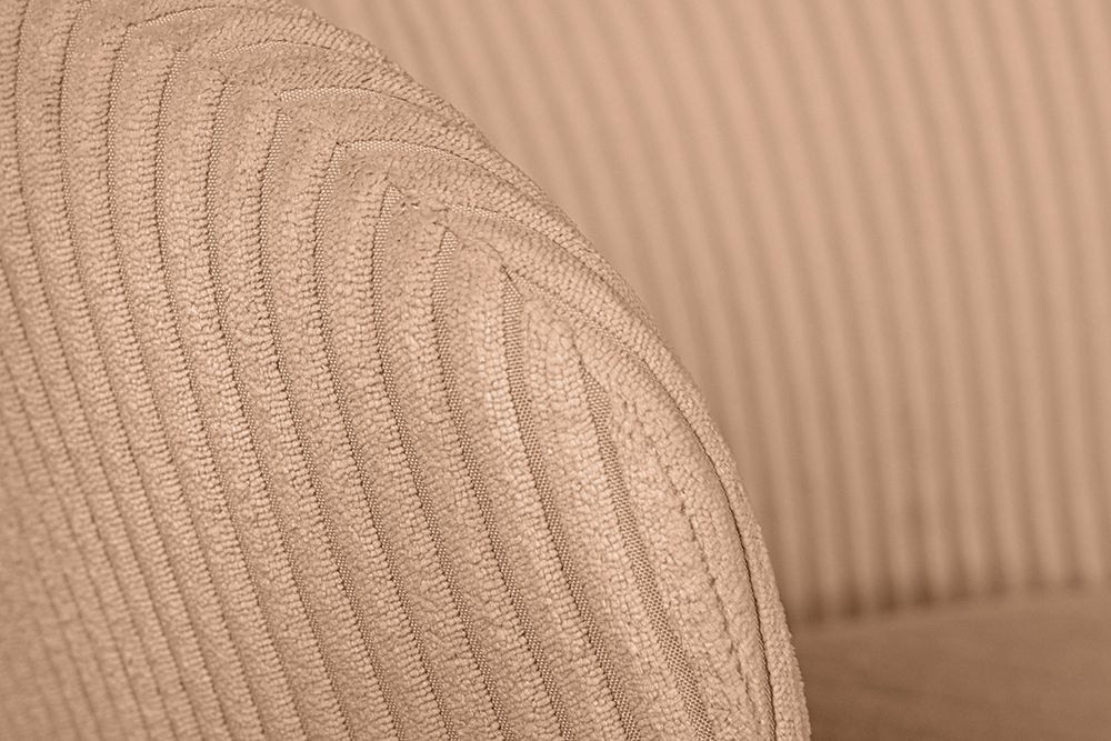 Design Stuhl LYON rosa Cord schwarze Metallbeine