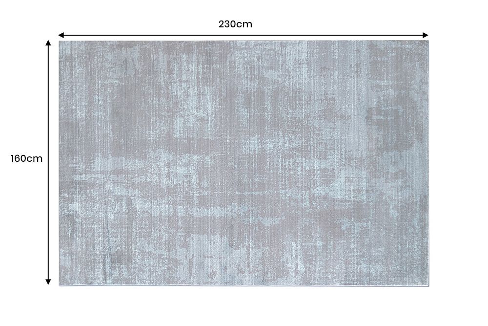 Moderner Teppich SOFT TOUCH 230x160cm blau Kurzflor Indoor-Teppich