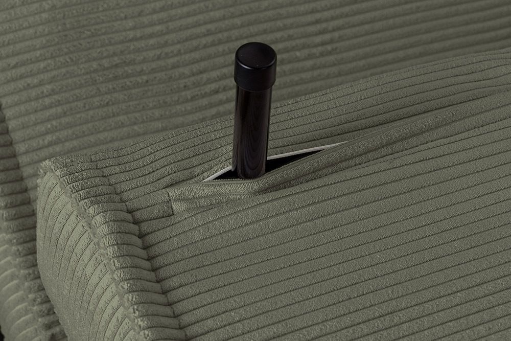 Retro Schlafsessel SMART MULTIFUNCTION 100cm grün Cord Bettfunktion inkl. Kissen