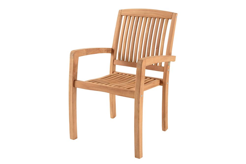 Massiver Gartenstuhl EMPIRE TEAK natur Teakholz stapelbar