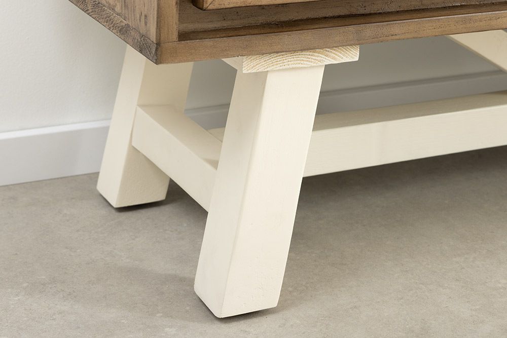 Massives Sideboard HAMPTONS 160cm hellbraun creme Pinienholz