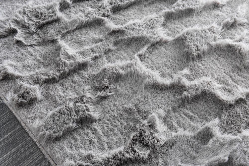 3D Hochflor Teppich DUNE 230x160cm anthrazit Hoch-Tief-Effekt