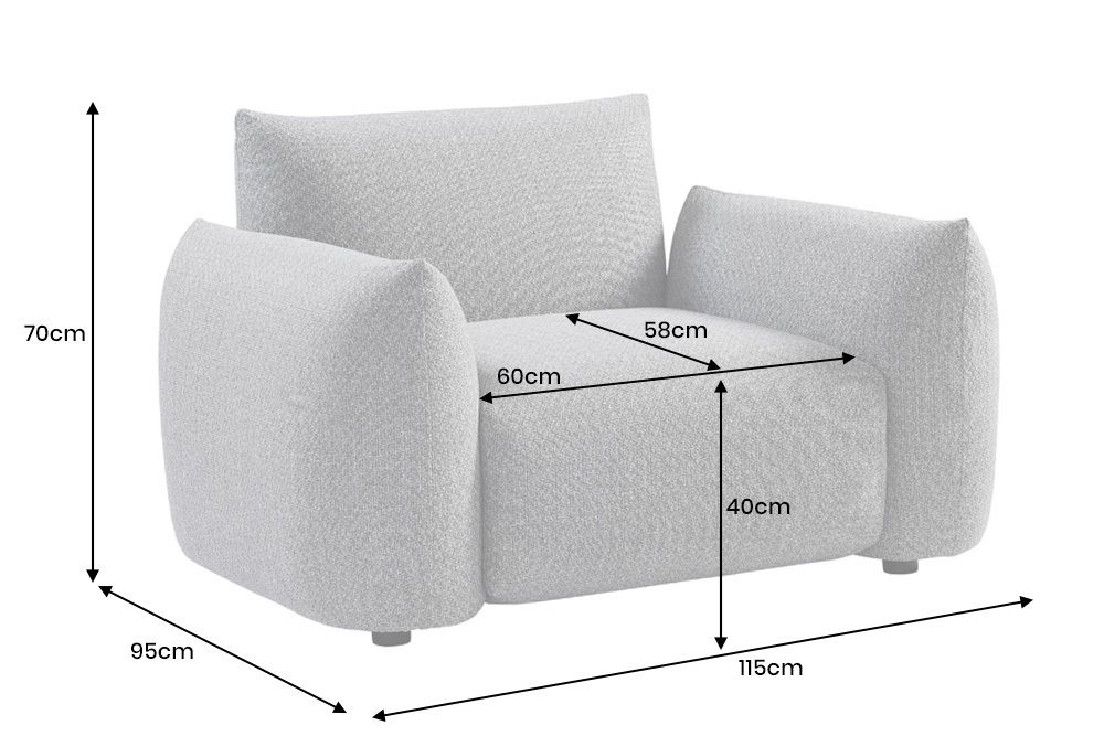 In- und Outdoor Gartensessel SEAHAWK anthrazit Aluminium Olefin 1-Sitzer Sofa wetterfest