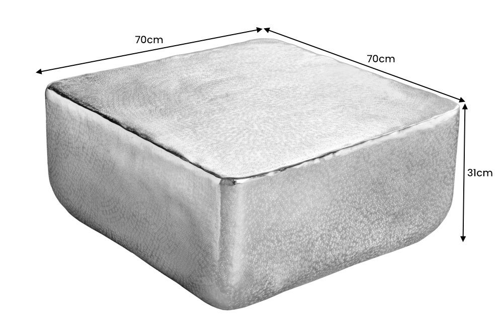 Design Couchtisch UNIT 70cm gold Metall Hammerschlag handmade