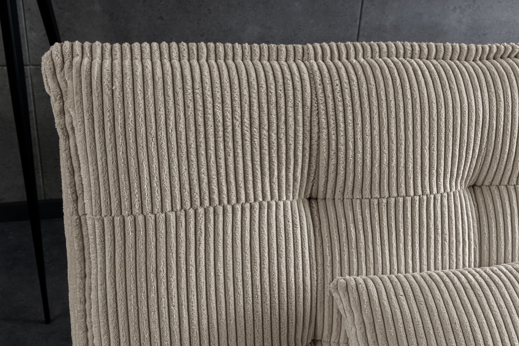 Modernes Schlafsofa JAZZ 190cm greige Cord 3-Sitzer Couch