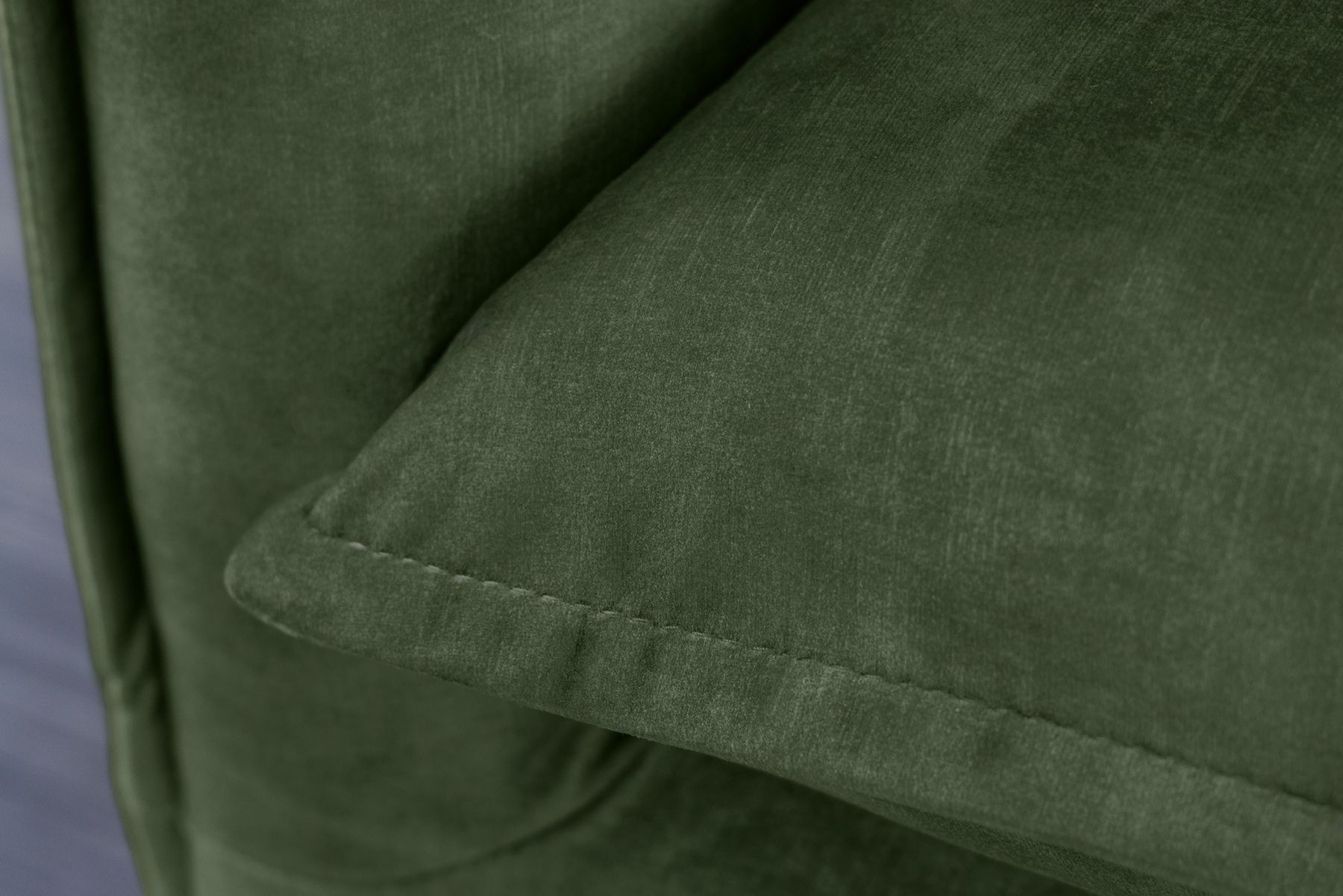 Großes 3-Sitzer Sofa HEAVEN 200cm dunkelgrün Samt Federkern waschbarer Bezug Hussensofa Couch