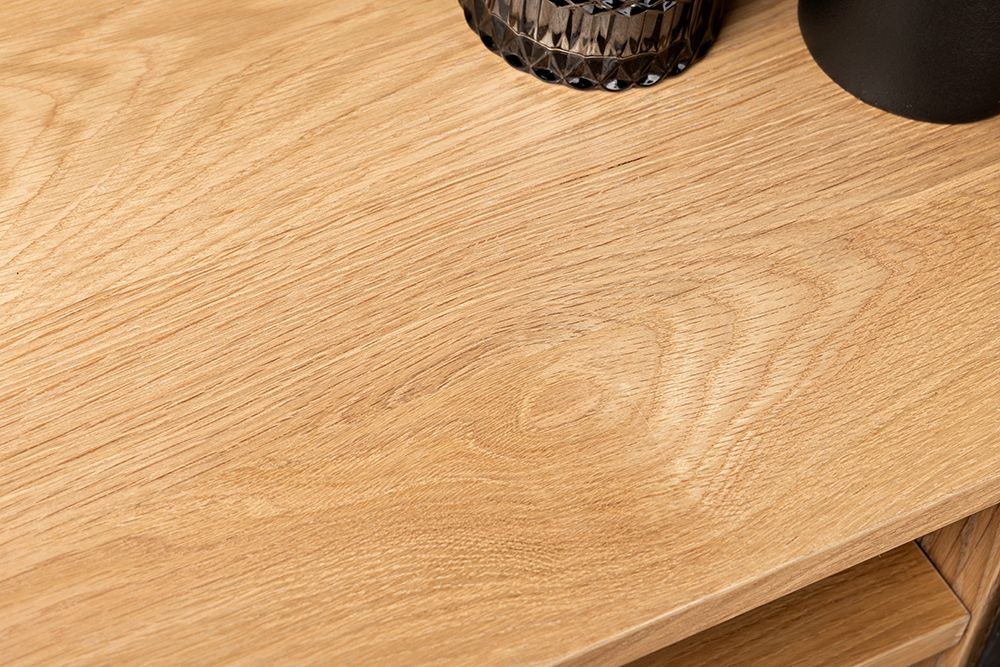 Hängendes TV-Lowboard LIVING EDGE 160cm natur schwarz Wildeiche geölt Baumkante
