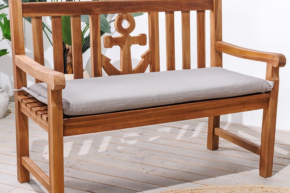 Outdoor Kissen ROG 45x110cm taupe Sitzkissen Polster-Auflage für 2-Sitzer Bank