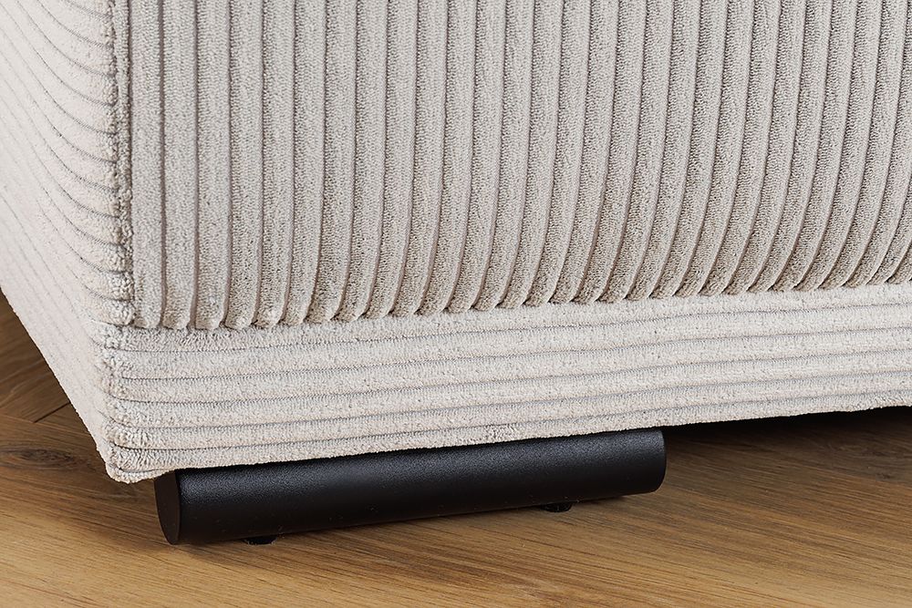 Moderner Hocker ELEGANCIA 110cm champagner beige Cord Fußhocker Sitzhocker