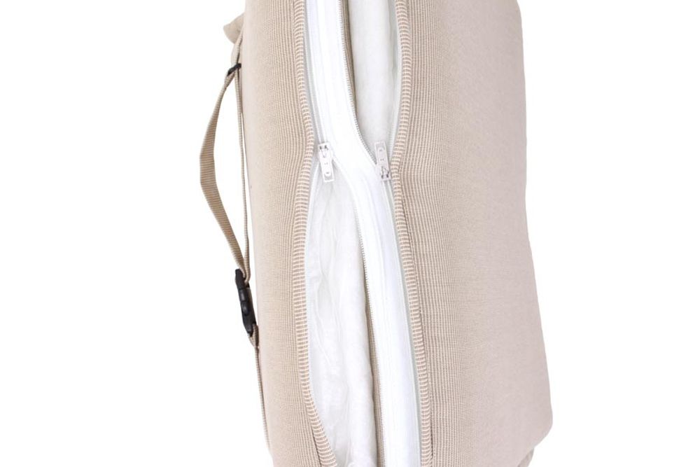 Outdoor Kissen ROG 45x186cm beige Sitzkissen Polster-Auflage für Deckchair