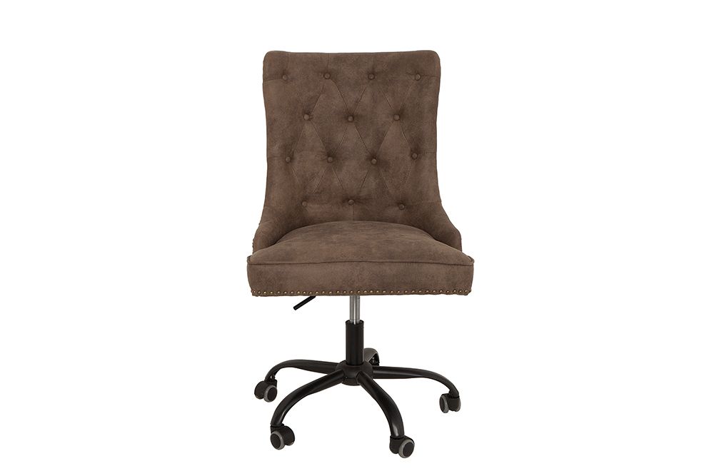 Höhenverstellbarer Bürostuhl VICTORIAN vintage taupe mit Armlehne