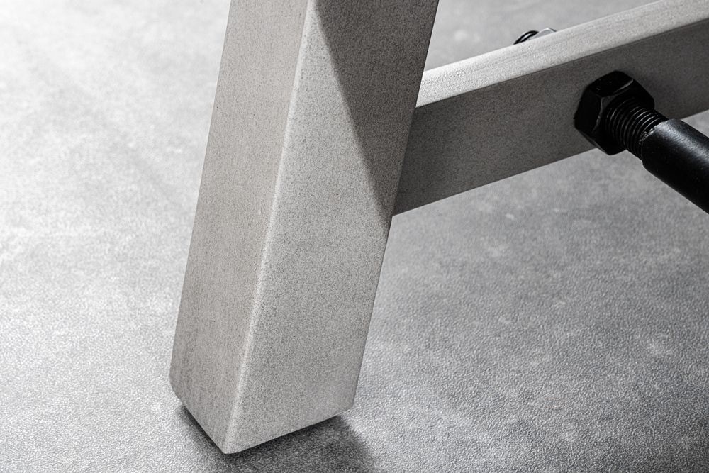 Industrial Sitzbank FINCA 200cm grau Pinie recyceltes Massivholz Eisen