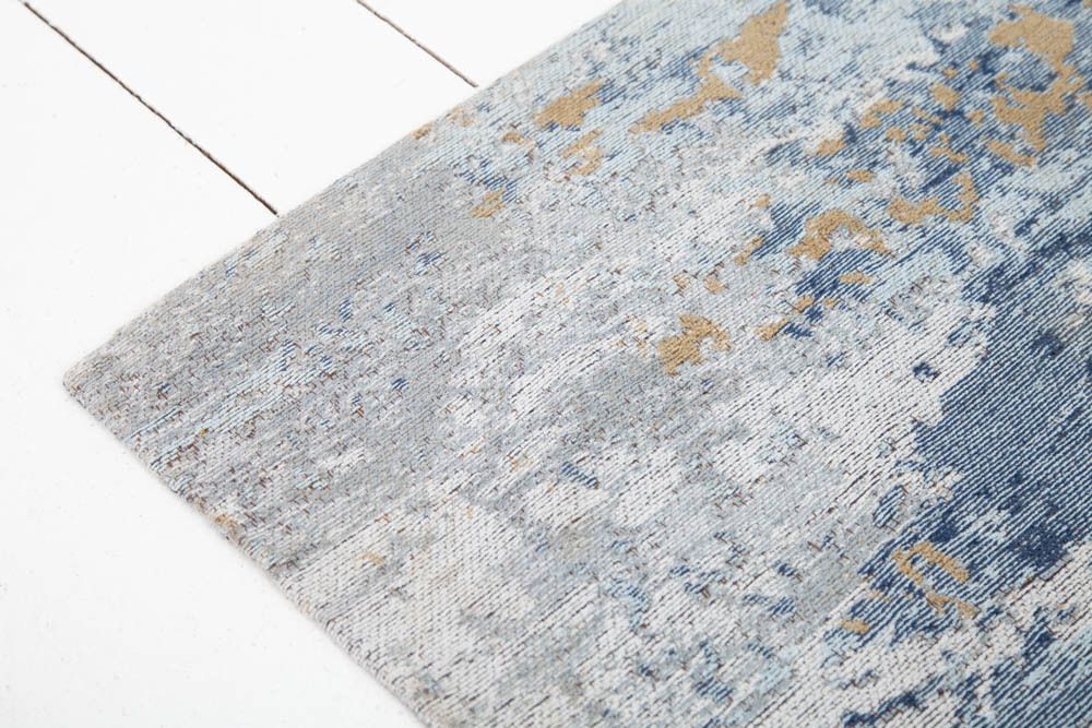 Design Teppich ABSTRAKT XXL 350x240m grau blau Baumwolle
