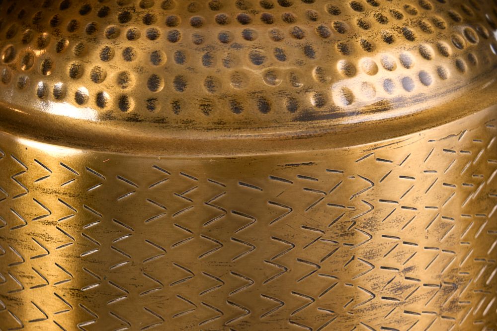 Elegante Vase ORIENT 35cm gold Hammerschlag Design