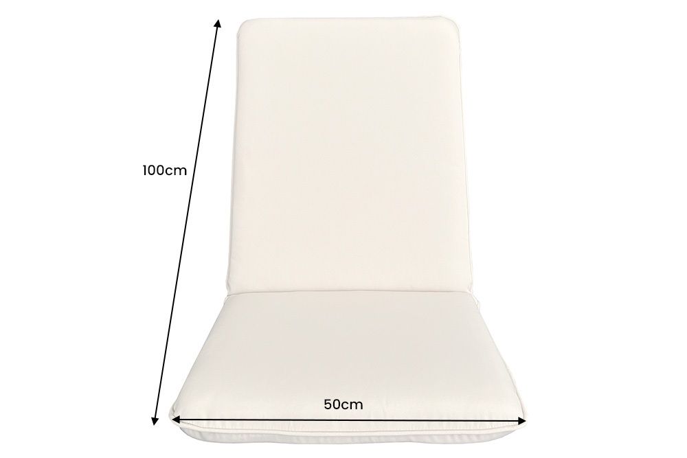 Outdoor Sitzkissen COMFORT LINE 50x100cm anthrazit für Niedriglehner-Stuhl Polsterauflage