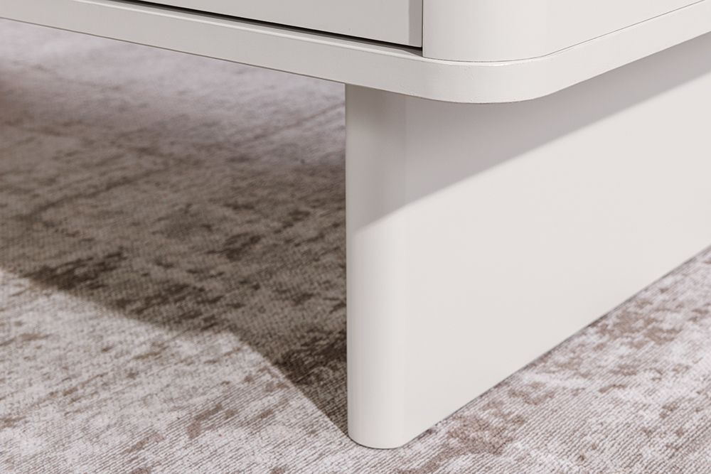 Design Couchtisch SAVOY 120cm kaschmir weiß Keramik Marmor mit Schubladen