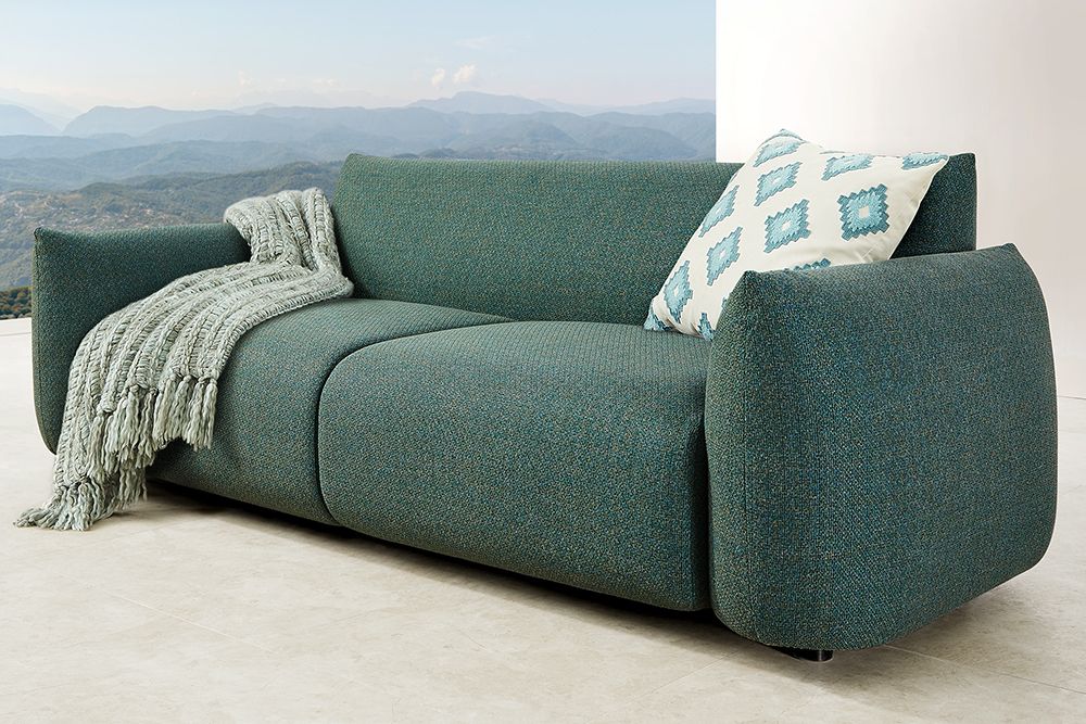 In- und Outdoor Sofa SEAHAWK 205cm türkis Aluminium Olefin wetterfest 2-Sitzer Couch