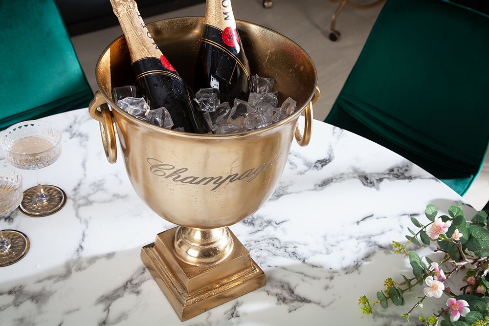 Eleganter Sektkühler CHAMPAGNE 40cm gold Flaschenkühler