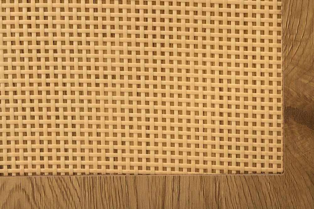 Design Nachttisch VIENNA 60cm natur Rattan Geflecht Beistelltisch mit Stauraum
