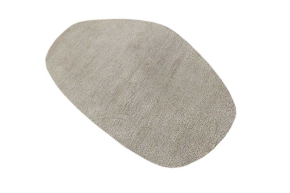 Design Teppich ORGANIC 180x120cm taupe Hochflor Indoor-Teppich organische Form